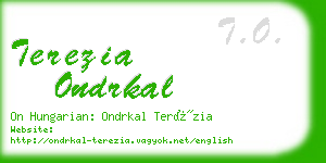 terezia ondrkal business card